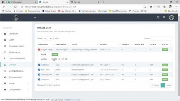 FreeFire Tournament App || Android Studio || Source Code || With Admin Panel || Single Game ||