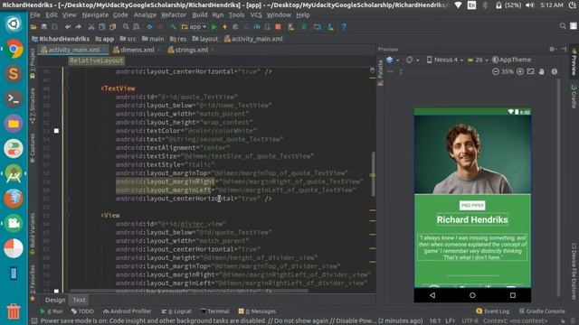 MakeYourOwnCard Quiz Challenge in Android Basics' Course from Udacity смотреть онлайн