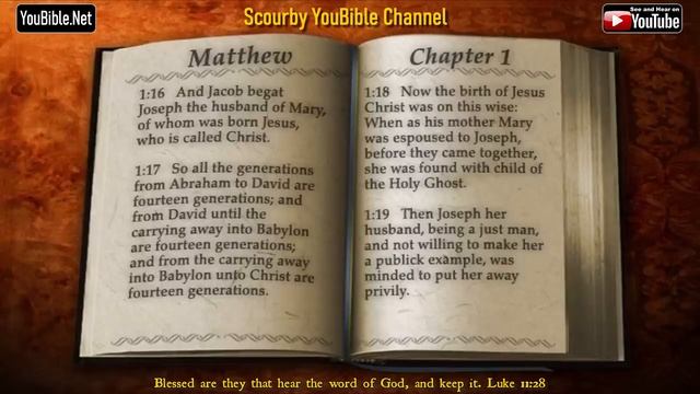 40-Book of Matthew | By the Chapter | 1 of 28 Chapters Read by Alexander Scourby| | God is Love смотреть онлайн