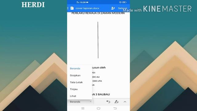 Tutorial buat cover makalah dengan sisipan 3 garis di Polaris office android смотреть онлайн