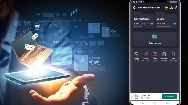 Transfer files from Internal storage to sd card | phone Storege to sd card | Auto move to sd card смотреть онлайн