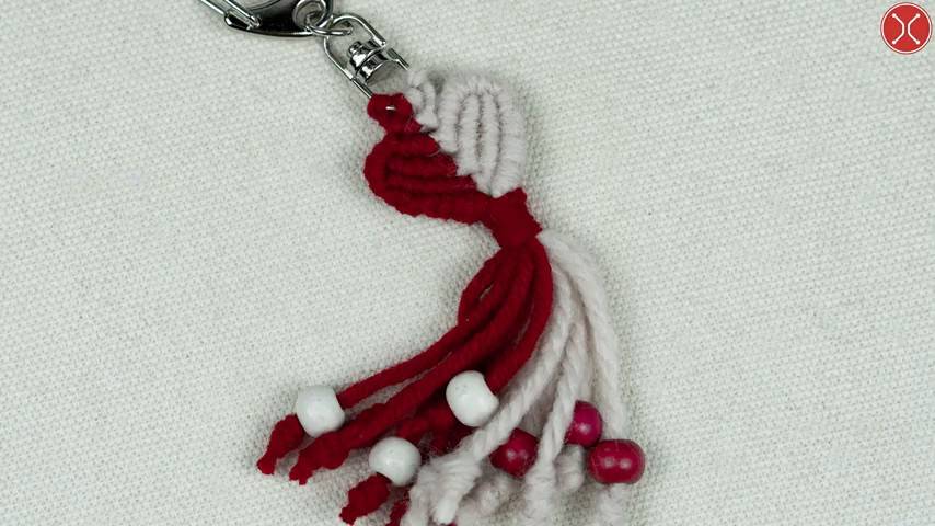 Macrame keychain ｜ DIY Macrame Heart Keychain Easy смотреть онлайн