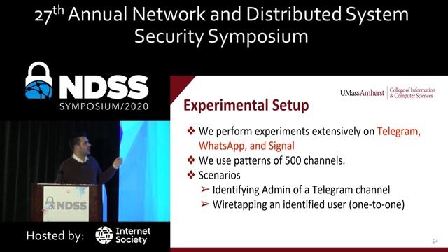 NDSS 2020 Practical Traffic Analysis Attacks on Secure Messaging Applications смотреть онлайн