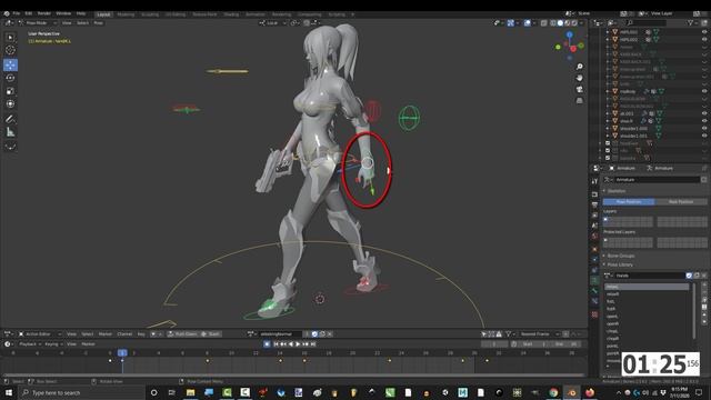 Blender 2.83 ： Female Walking Cycle Animation (In 3 Minutes!!!) смотреть онлайн