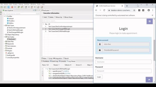 Katalon Studio 9 - Create and execute test suite смотреть онлайн