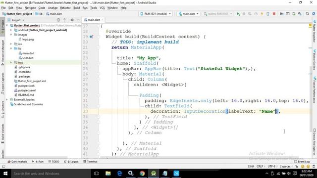 #11 || Exploring Flutter Widgets || Flutter Stateful Widget & Text Field смотреть онлайн