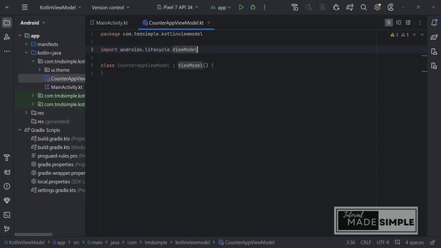 Android Studio -A Simple ViewModel example in Kotlin Jetpack Compose - for beginners. смотреть онлайн