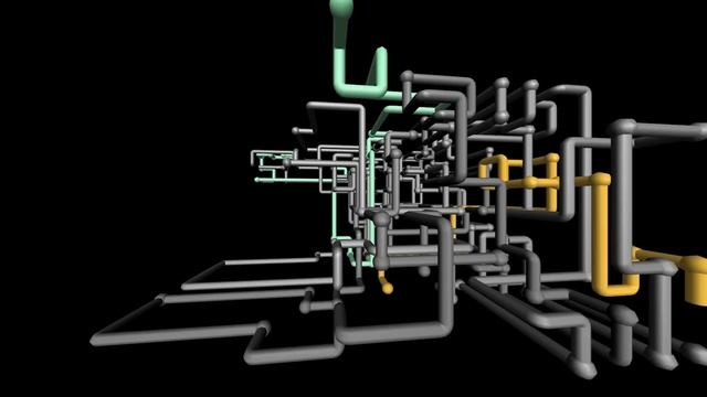 3D pipes screensaver (1080p) смотреть онлайн