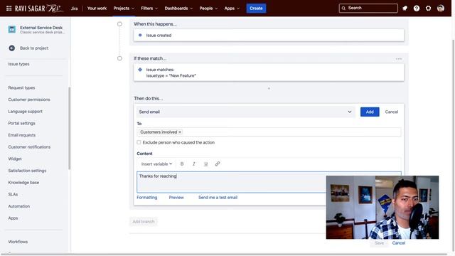Jira Service Desk - Custom notification with Automation смотреть онлайн