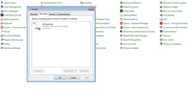 Lenovo Thinkpad Show Disabled Microphone & Acitve Mic смотреть онлайн