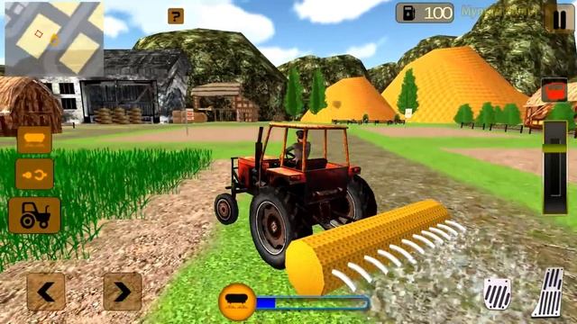 Real Tractor Farming Simulator 2018 - Animal Tractor Driving - Best Android GamePlay смотреть онлайн