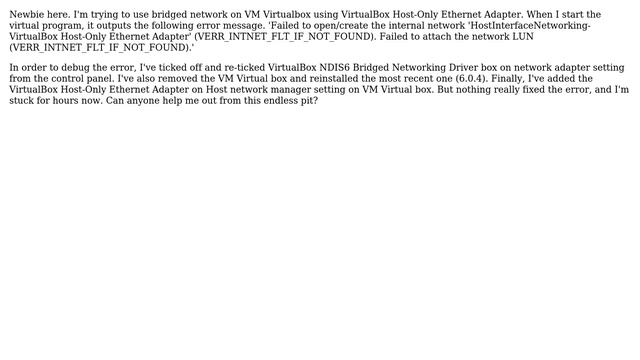 Failed to open/create the internal network 'VirtualBox Host-Only Ethernet Adapter' смотреть онлайн