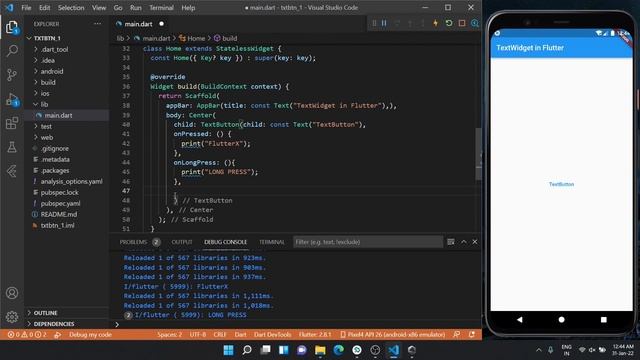 TextButton Widget in Flutter | Hindi | FlutterX смотреть онлайн