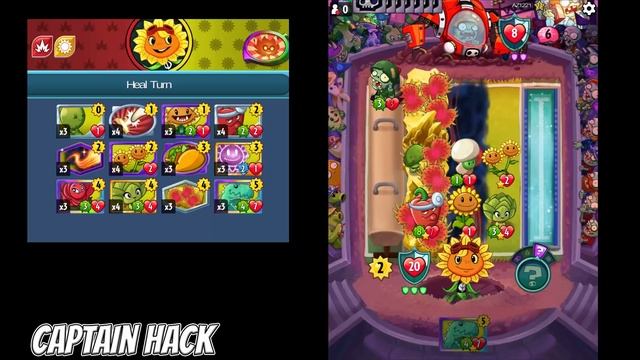 Sunflower's Heal Turn - Plants vs Zombies Heroes Gameplay смотреть онлайн