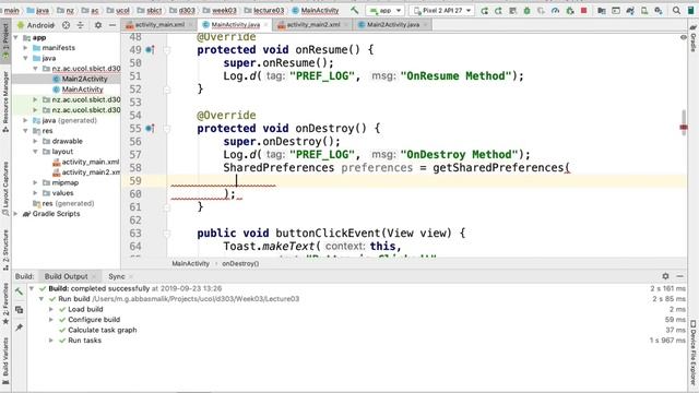 2019_S2_D303_019 Practical: SharedPreferences with Images and Landscape UI смотреть онлайн