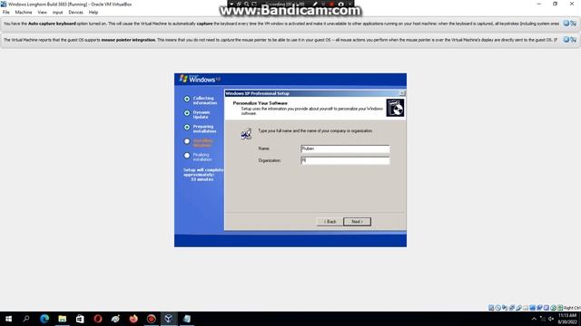 Installing Windows Longhorn 3683 in VirtualBox смотреть онлайн