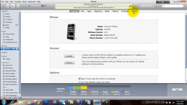 How to Sync Photos on your iPhone/iPod for free смотреть онлайн