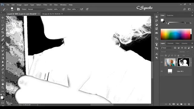 Photoshop Tutorials #52 Painting away gaps in a layer mask (हिन्दी) смотреть онлайн