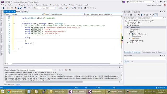 conexion mqtt visual studio смотреть онлайн