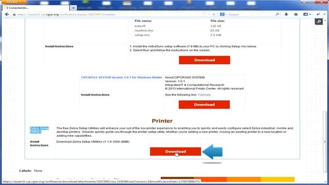 CIPCROSS - Download Zebra Setup Utilities смотреть онлайн
