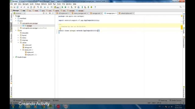 2. Android Studio 1.5.1 - El Navigation Drawer смотреть онлайн