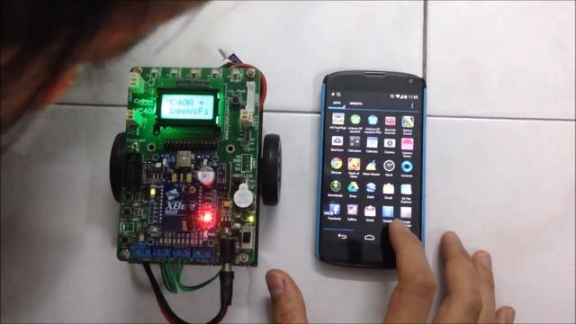 Remote Mobile Robot with XBee-WiFi (Android) смотреть онлайн