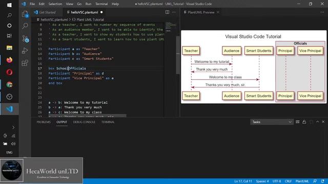 Engineering Design Diagram | Visual Studio Code | Design Sequence Diagram | Plant UML |