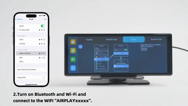 Avylet RC06 Phone Connection Step（Carplay，Android Auto，Airplay，Android Cast） смотреть онлайн