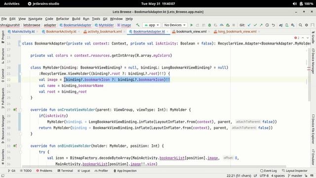 38.Displaying Long Bookmarks Inside Bookmarks Activity | RecyclerView Android смотреть онлайн