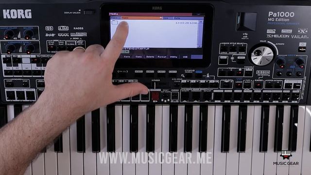 Korg Pa1000 MG manual Media button part.5 смотреть онлайн