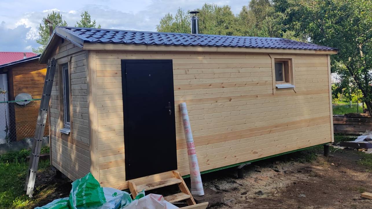 Каркасная Баня 2,5х6м смотреть онлайн