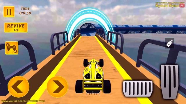 Formula Car Racing Stunts 3D - Impossible Car Mega Ramp Simulator 2021 - Best Android Gameplay смотреть онлайн