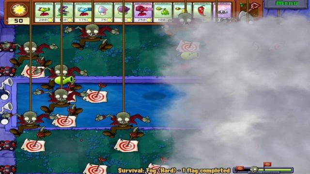 Plants vs Zombies mod | Just only Survival Fog vs All Plants смотреть онлайн