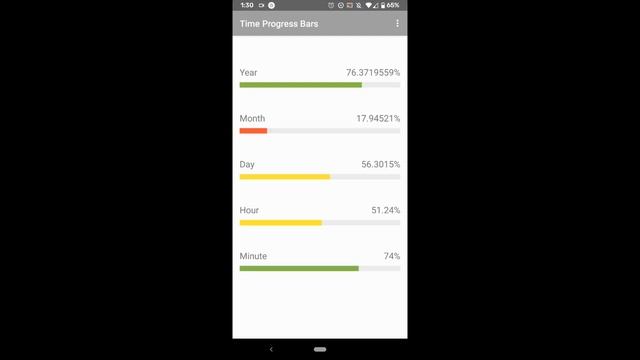 Time Progress Bars - Android App Preview смотреть онлайн