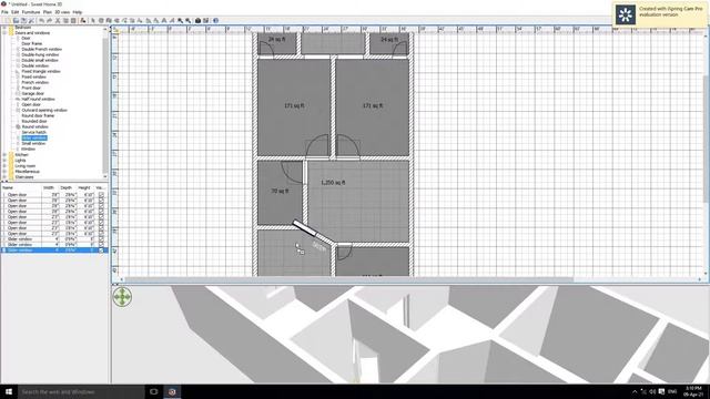 How to make house plan map in 3D Sweet Home Software Tutorial#3 смотреть онлайн