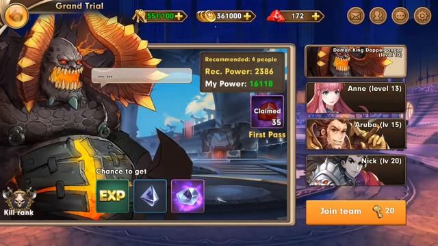 Tales of Thorn: Boss Trial (Demon King Doppelganger) Solo Player - Android Gameplay смотреть онлайн