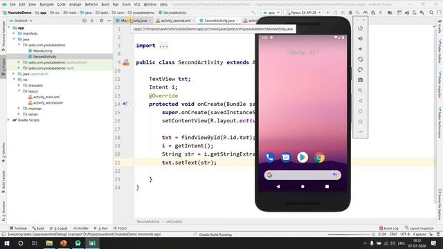 Intent and Fragment in android смотреть онлайн
