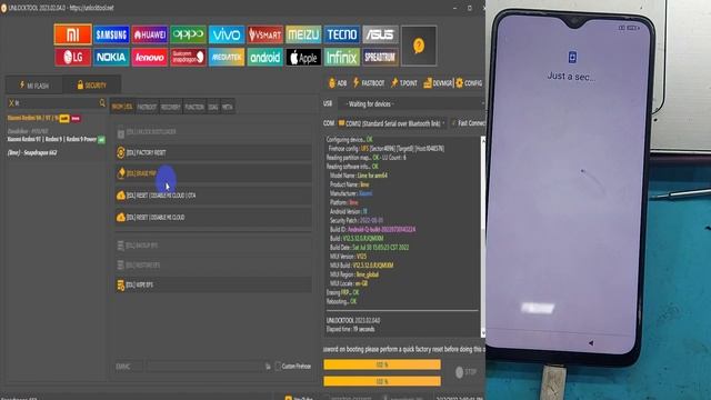 XIAOMI REDMI 9T FRP REMOVED VIA TESTPOIN WITH UNLOCK TOOL смотреть онлайн