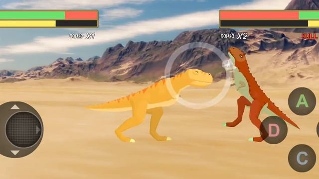 T-Rex Fights Carnotaurus | Android Mobile Game смотреть онлайн