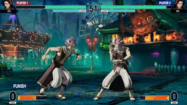 KOF XV | Kyo 💥 Kyo (mirror match) | Natsu Dragneel (Fairy Tail) mod | CPU vs CPU AI vs AI смотреть онлайн