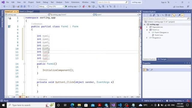 Insertion sort Algorithm with C# | windows forms | Algorithm task | part1 смотреть онлайн