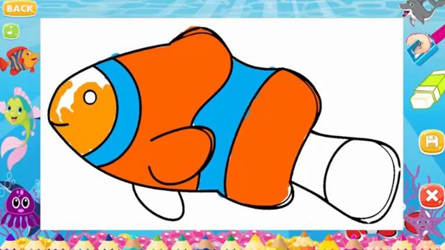 Android app coloring book coloring fish смотреть онлайн