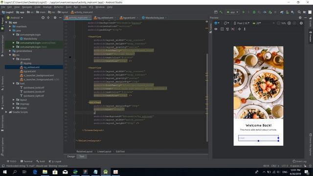 Login Screen Modern Design in Android Studio | Speed Code | Tutorial | Material Design смотреть онлайн