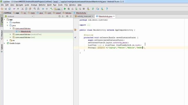 Android Studio Tutorial for Beginners In HINDI Part 11 - Create ListView смотреть онлайн