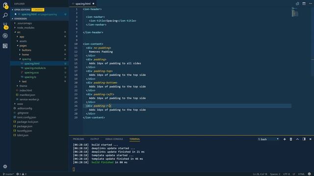 (#8) Ionic 3 For Designers - From Scratch To Advance - Spacing - Padding смотреть онлайн