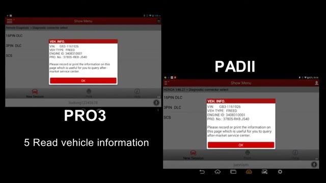 [LAUNCH X-431PRO3/PAD II]Remote Diagnosis between X-431PRO3 and X-431 PADII, HONDA смотреть онлайн
