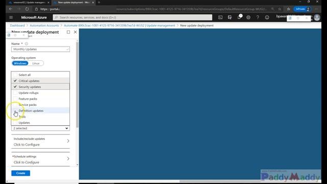 Azure Automation Update Management Update VM with Patches DEMO смотреть онлайн