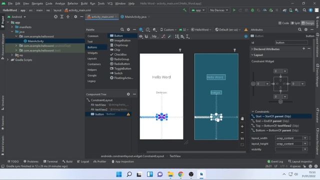 2. Second Try - Create hello world application in android studio | Android Studio 2021 @AZZAKIART смотреть онлайн