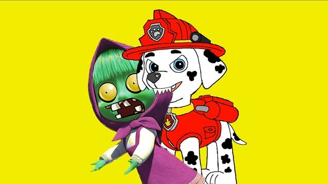 Coloring Pages Paw Patrol Bites Zombie MASHA. Coloring Book #124 смотреть онлайн