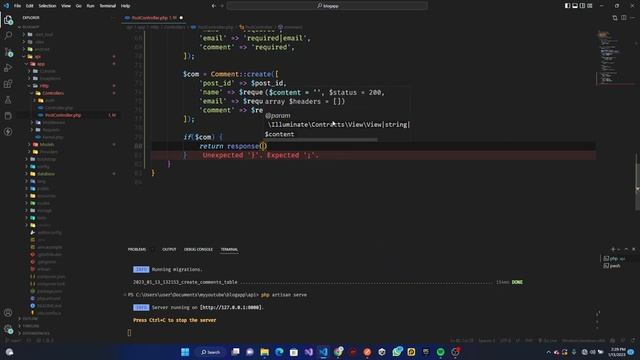 How to build a blog with laravel and flutter - Comment API смотреть онлайн